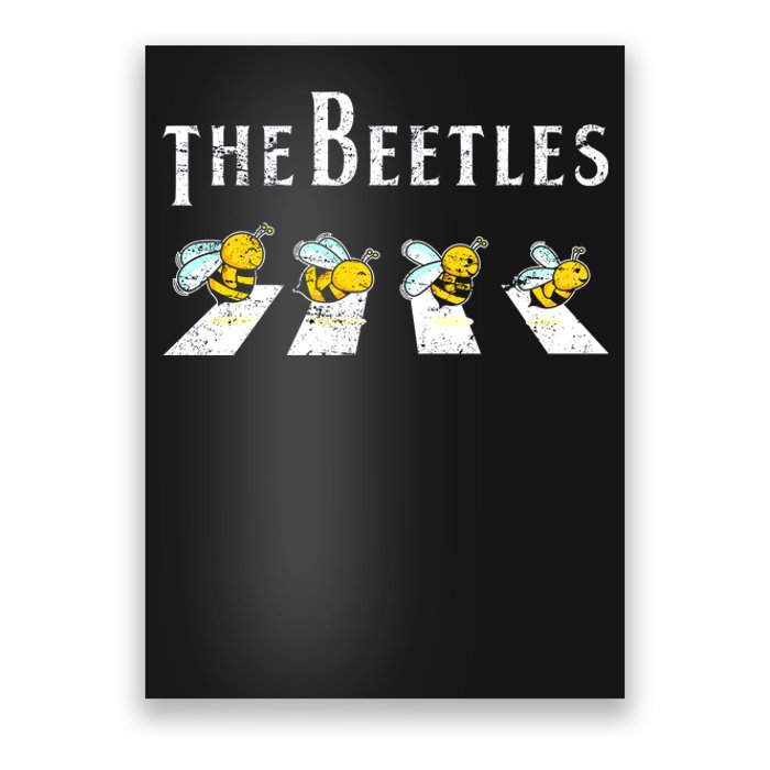 The Beetles Funny Bee Abbey Road Play On Word Trending Gift Idea Poster