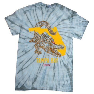 Tampa Bay Florida Fl Aligator Vacation Surf Sunset Tie-Dye T-Shirt