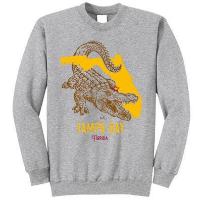 Tampa Bay Florida Fl Aligator Vacation Surf Sunset Tall Sweatshirt