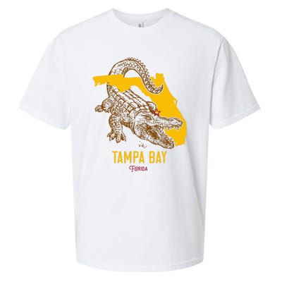 Tampa Bay Florida Fl Aligator Vacation Surf Sunset Sueded Cloud Jersey T-Shirt