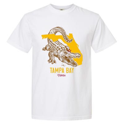 Tampa Bay Florida Fl Aligator Vacation Surf Sunset Garment-Dyed Heavyweight T-Shirt