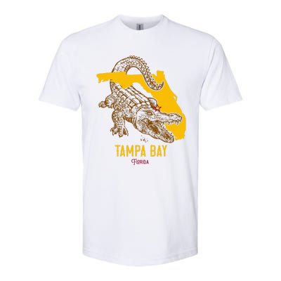 Tampa Bay Florida Fl Aligator Vacation Surf Sunset Softstyle CVC T-Shirt