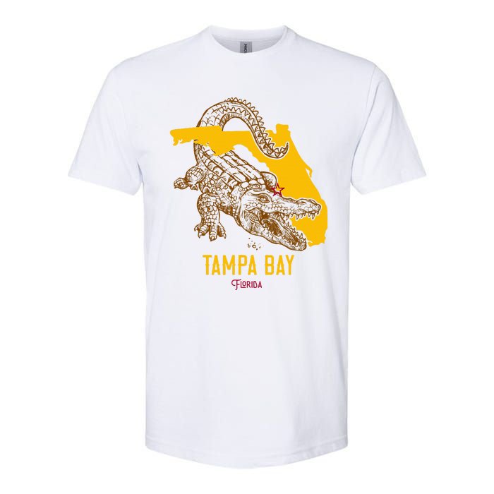 Tampa Bay Florida Fl Aligator Vacation Surf Sunset Softstyle CVC T-Shirt