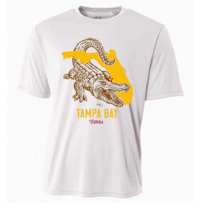 Tampa Bay Florida Fl Aligator Vacation Surf Sunset Cooling Performance Crew T-Shirt