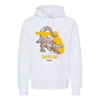 Tampa Bay Florida Fl Aligator Vacation Surf Sunset Premium Hoodie