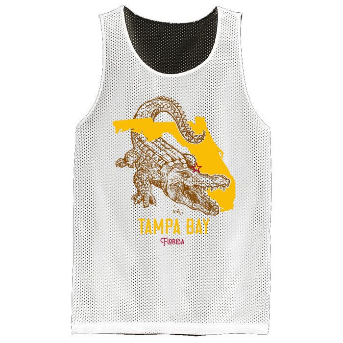 Tampa Bay Florida Fl Aligator Vacation Surf Sunset Mesh Reversible Basketball Jersey Tank