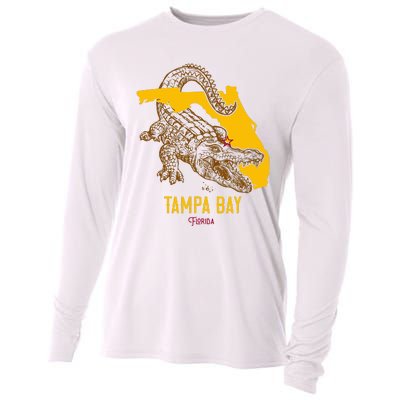 Tampa Bay Florida Fl Aligator Vacation Surf Sunset Cooling Performance Long Sleeve Crew