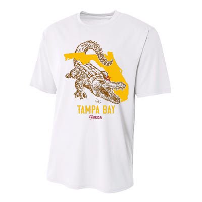 Tampa Bay Florida Fl Aligator Vacation Surf Sunset Performance Sprint T-Shirt