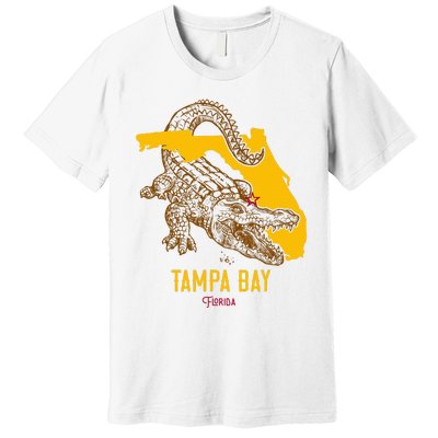 Tampa Bay Florida Fl Aligator Vacation Surf Sunset Premium T-Shirt