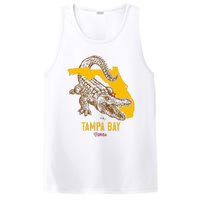 Tampa Bay Florida Fl Aligator Vacation Surf Sunset PosiCharge Competitor Tank