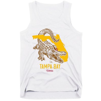 Tampa Bay Florida Fl Aligator Vacation Surf Sunset Tank Top