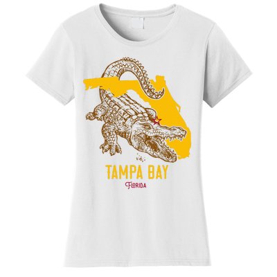 Tampa Bay Florida Fl Aligator Vacation Surf Sunset Women's T-Shirt