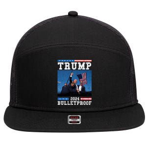 Trump Bulletproof Fight Fist Legend Donald Trump 2024 7 Panel Mesh Trucker Snapback Hat