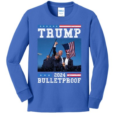 Trump Bulletproof Fight Fist Legend Donald Trump 2024 Kids Long Sleeve Shirt