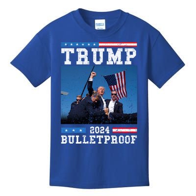 Trump Bulletproof Fight Fist Legend Donald Trump 2024 Kids T-Shirt