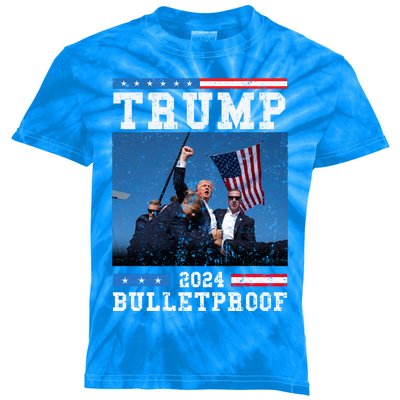 Trump Bulletproof Fight Fist Legend Donald Trump 2024 Kids Tie-Dye T-Shirt