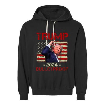 Trump Bulletproof Funny Donald Trump 2024 Garment-Dyed Fleece Hoodie