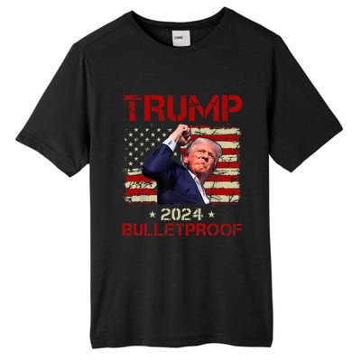 Trump Bulletproof Funny Donald Trump 2024 Tall Fusion ChromaSoft Performance T-Shirt