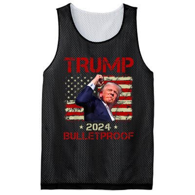 Trump Bulletproof Funny Donald Trump 2024 Mesh Reversible Basketball Jersey Tank