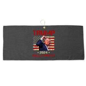 Trump Bulletproof Funny Donald Trump 2024 Large Microfiber Waffle Golf Towel