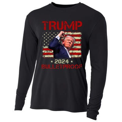 Trump Bulletproof Funny Donald Trump 2024 Cooling Performance Long Sleeve Crew