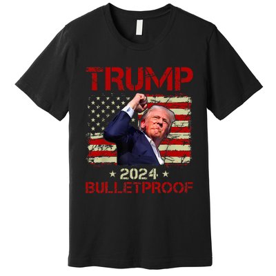 Trump Bulletproof Funny Donald Trump 2024 Premium T-Shirt