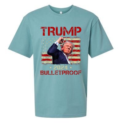 Trump Bulletproof Funny Donald Trump 2024 Sueded Cloud Jersey T-Shirt