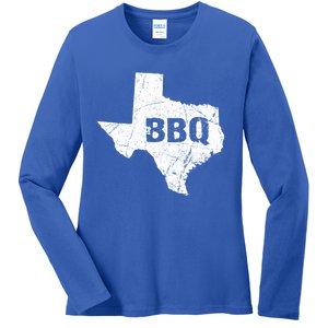 Texas Barbecue Funny Texan Grilling Bbq Gift Ladies Long Sleeve Shirt