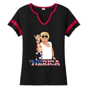 Trump Bae Funny 4th Of July Trump Salt Freedom Ladies Halftime Notch Neck Tee