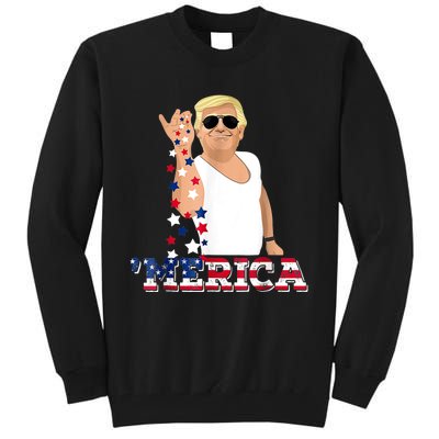 Trump Bae Funny 4th Of July Trump Salt Freedom Tall Sweatshirt