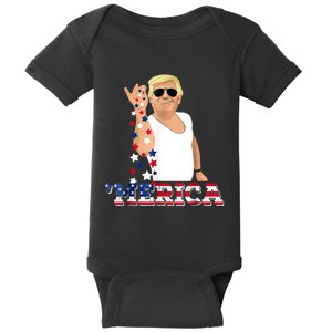 Trump Bae Funny 4th Of July Trump Salt Freedom Baby Bodysuit