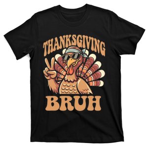 Thanksgiving Bruh Funny Turkey Fall T-Shirt