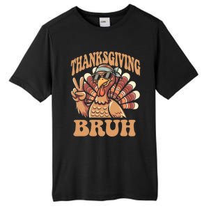 Thanksgiving Bruh Funny Turkey Fall Tall Fusion ChromaSoft Performance T-Shirt