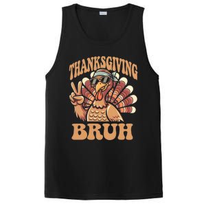 Thanksgiving Bruh Funny Turkey Fall PosiCharge Competitor Tank