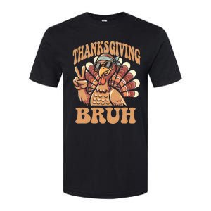 Thanksgiving Bruh Funny Turkey Fall Softstyle CVC T-Shirt