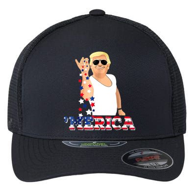 Trump Bae Funny 4th Of July Trump Salt Freedom Flexfit Unipanel Trucker Cap