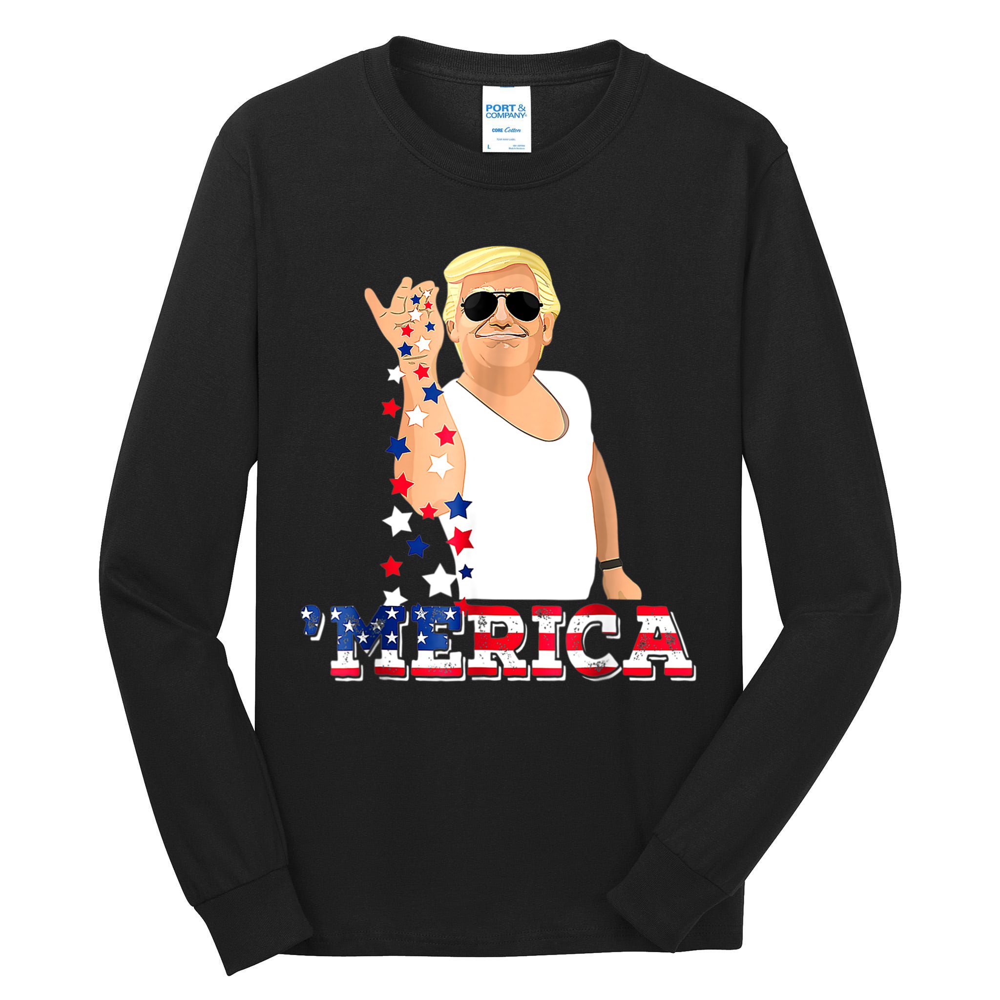 Trump Bae Funny 4th Of July Trump Salt Freedom Tall Long Sleeve T-Shirt