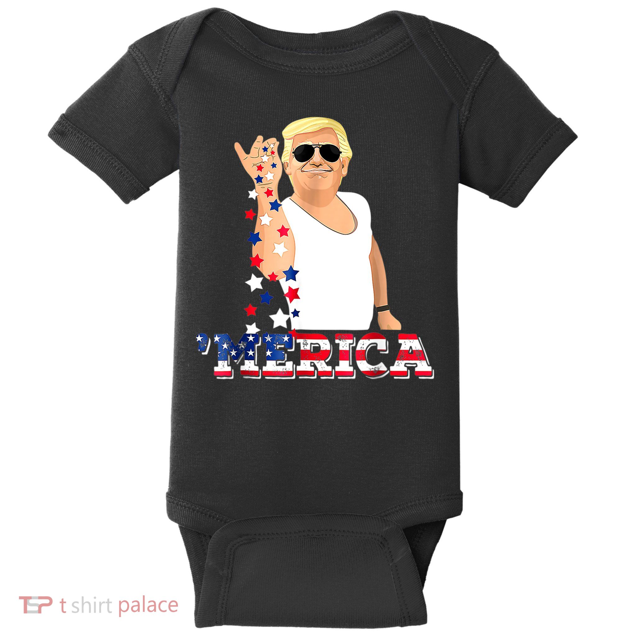 Trump Bae Funny 4th Of July Trump Salt Freedom Baby Bodysuit