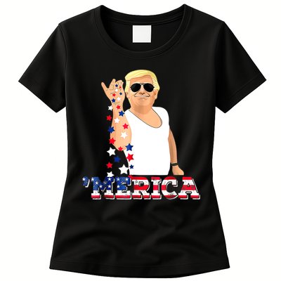 Trump Bae Funny 4th Of July Trump Salt Freedom Womens T-Shirt