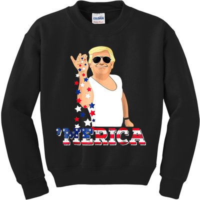 Trump Bae Funny 4th Of July Trump Salt Freedom Kids Sweatshirt
