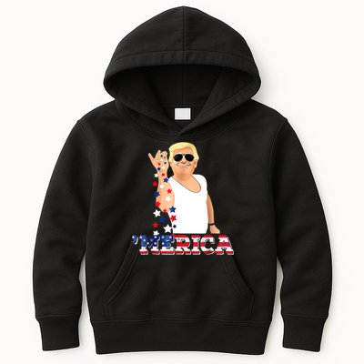 Trump Bae Funny 4th Of July Trump Salt Freedom Kids Hoodie