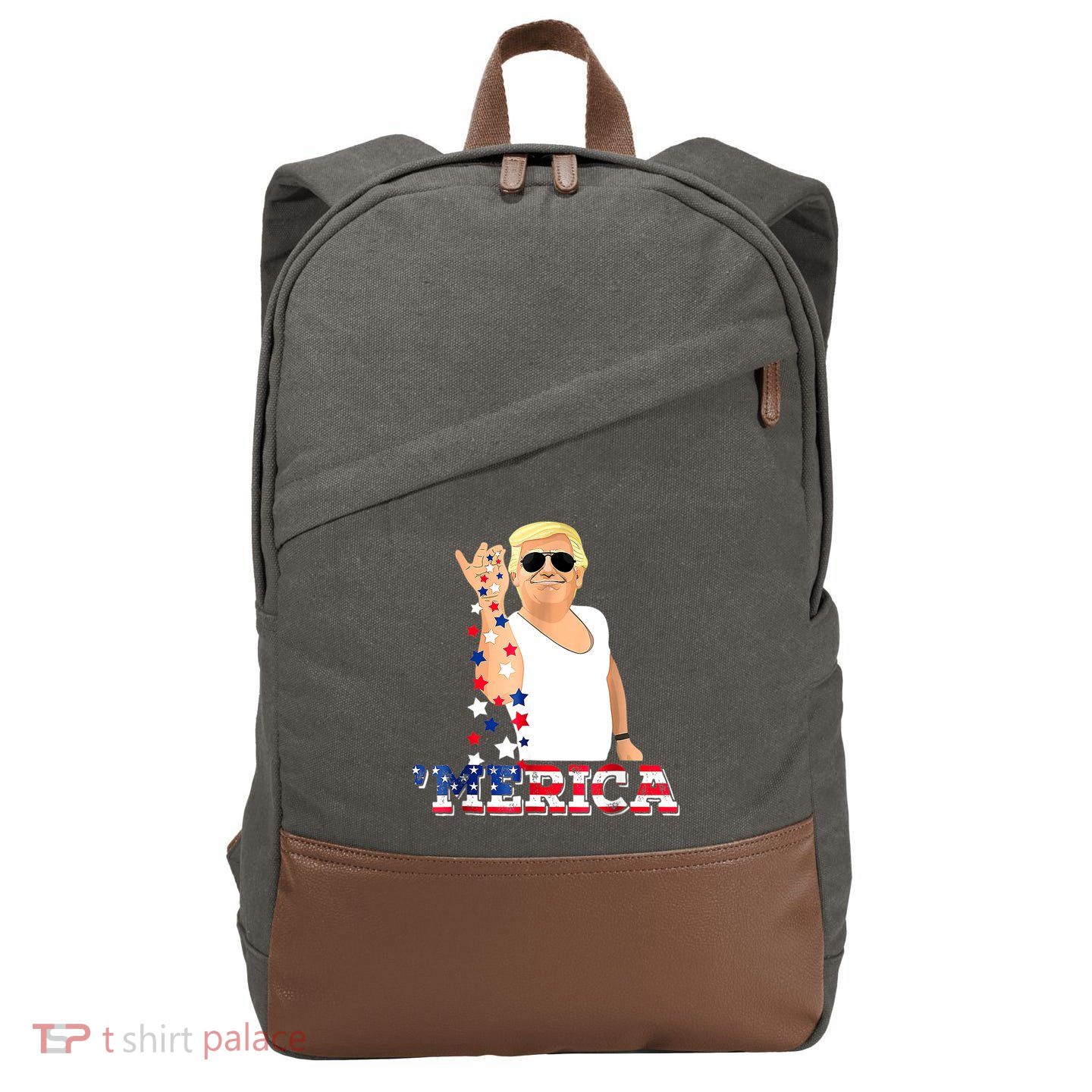 Trump Bae Funny 4th Of July Trump Salt Freedom Cotton Canvas Backpack