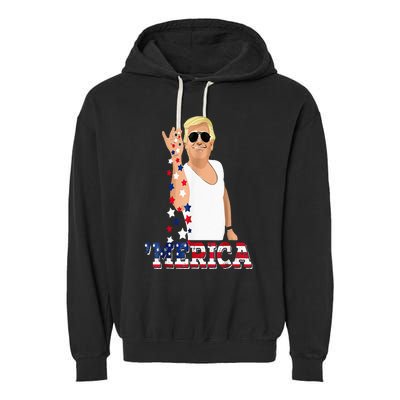 Trump Bae Funny 4th Of July Trump Salt Freedom Garment-Dyed Fleece Hoodie