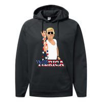 Trump Bae Funny 4th Of July Trump Salt Freedom Performance Fleece Hoodie