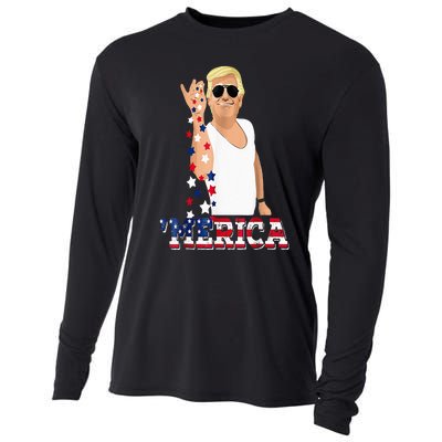 Trump Bae Funny 4th Of July Trump Salt Freedom Cooling Performance Long Sleeve Crew