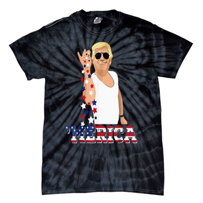 Trump Bae Funny 4th Of July Trump Salt Freedom Tie-Dye T-Shirt