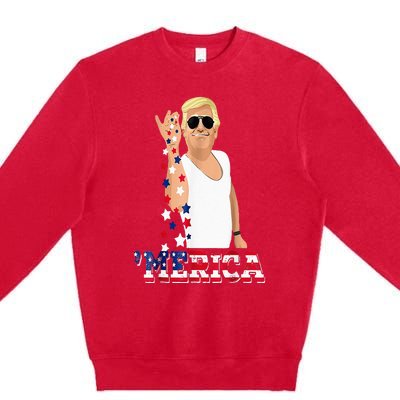 Trump Bae Funny 4th Of July Trump Salt Freedom Premium Crewneck Sweatshirt