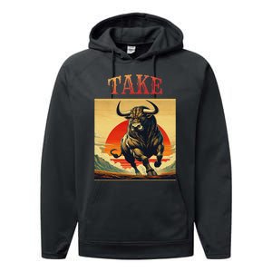 Take Bull Funny Active Wear All Occasions Performance Fleece Hoodie