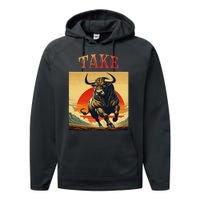 Take Bull Funny Active Wear All Occasions Performance Fleece Hoodie