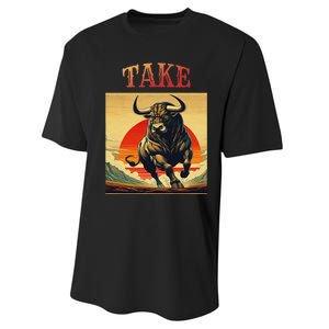 Take Bull Funny Active Wear All Occasions Performance Sprint T-Shirt